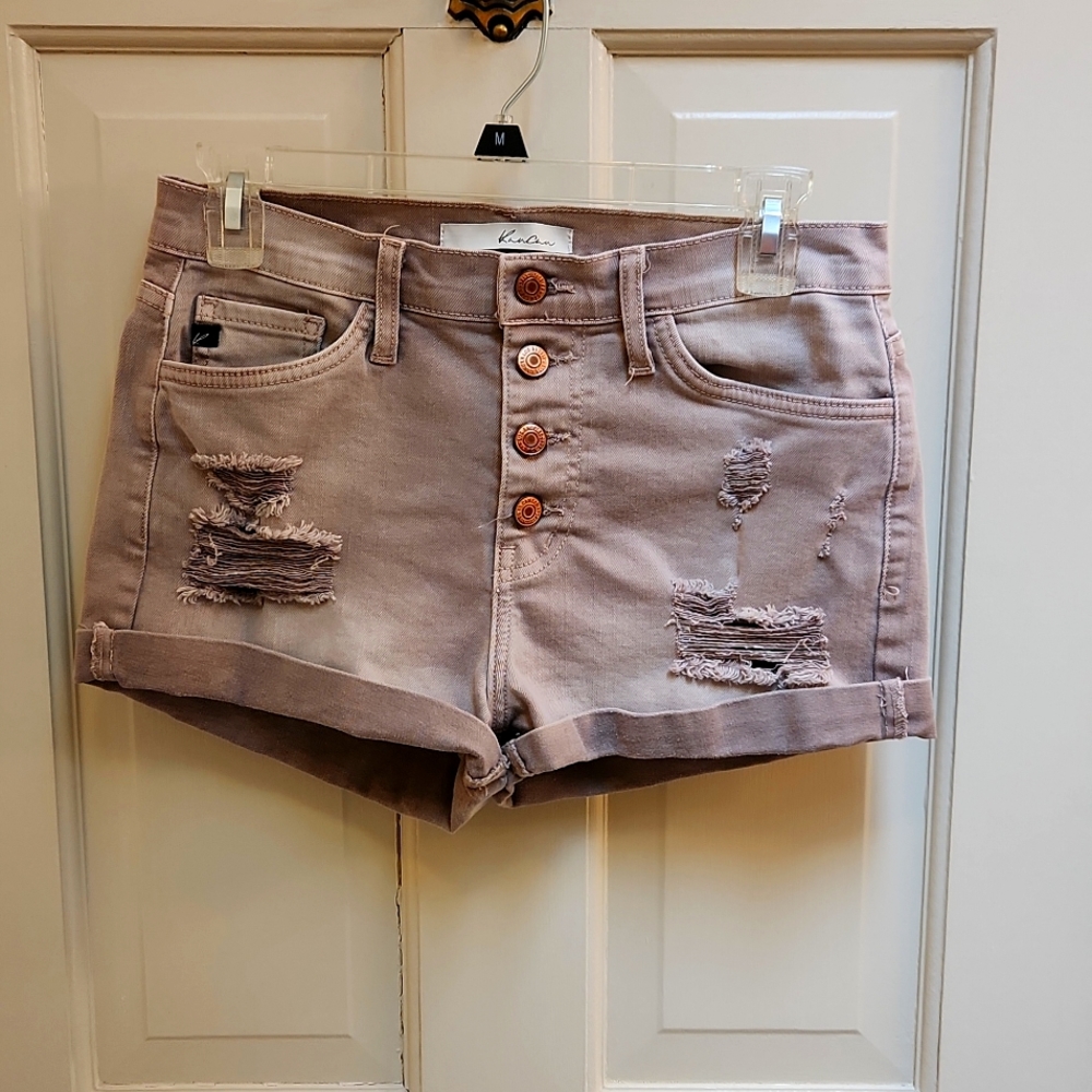 KanCan button fly shorts